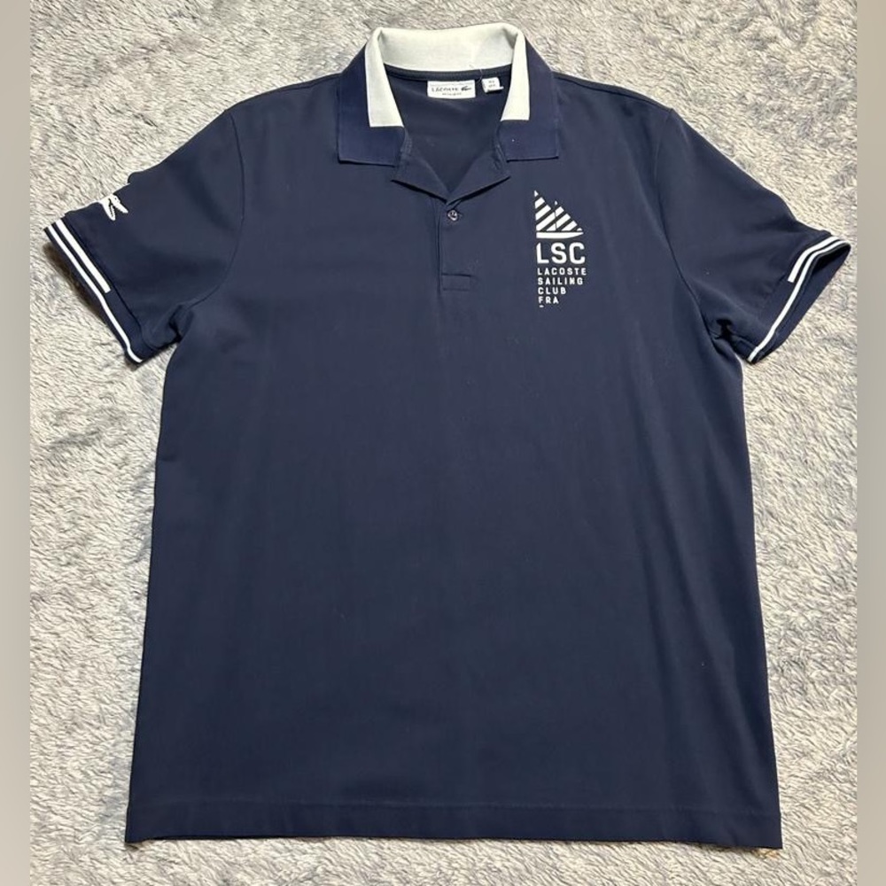 MEN XL LACOSTE SHORT SLEEVE POLO SHIRT/ LSC FRANCE